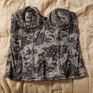 Victoria Secrets Ladies 38B Corset Black/Grey
